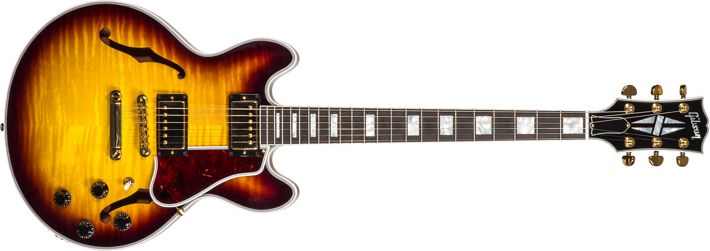 Gibson Custom Shop Cs-356 2h Ht Eb #cs201786 - Vintage Sunburst - Guitarra eléctrica semi caja - Main picture
