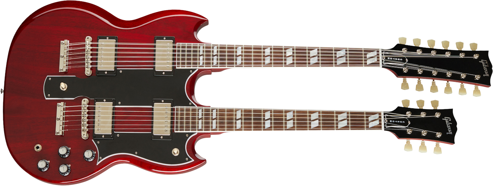 Gibson Custom Shop Eds-1275 Double Neck 2h Ht Rw - Cherry Red - Guitarra eléctrica de doble mástil - Main picture