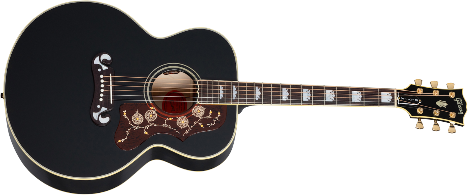 Gibson Custom Shop Elvis Presley Sj-200 Signature Jumbo Epicea Palissandre Rw - Ebony - Guitarra acústica & electro - Main picture
