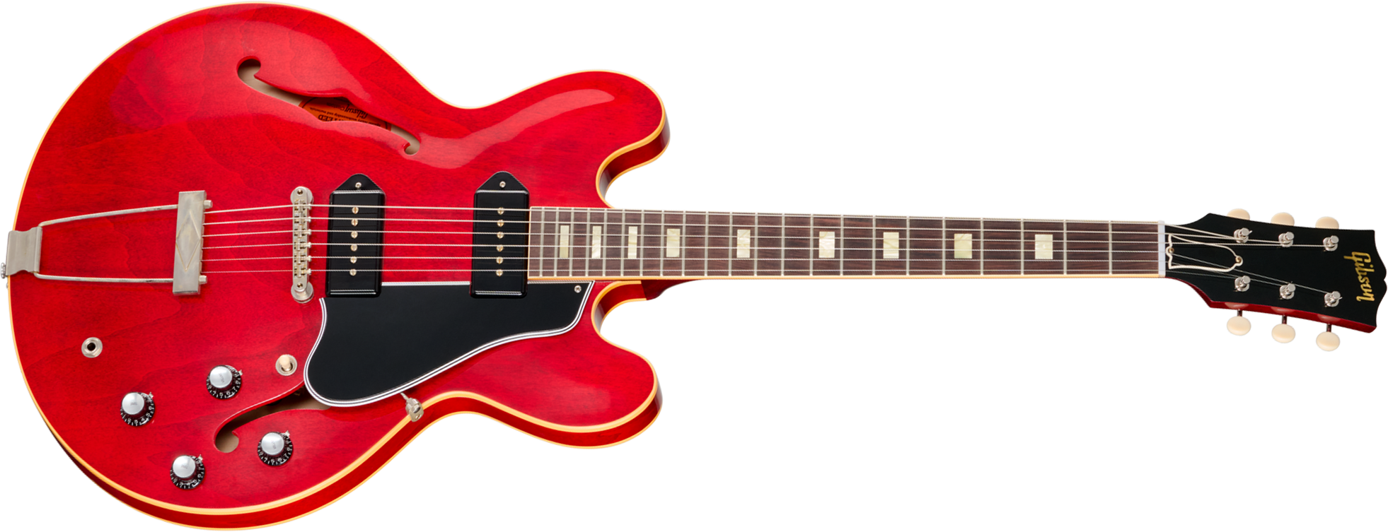 Gibson Custom Shop Es330 1962 Reissue Historic 2s P90 Ht Rw - Sixties Cherry - Guitarra eléctrica semi caja - Main picture