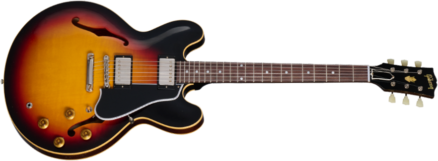 Gibson Custom Shop Es335 1958 Reissue Ltd 2h Ht Rw - Murphy Lab Light Aged Tri-burst - Guitarra eléctrica semi caja - Main picture