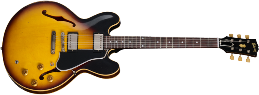 Gibson Custom Shop Es335 1958 Reissue Ltd 2h Ht Rw - Murphy Lab Heavy Aged Faded Tobacco Burst - Guitarra eléctrica semi caja - Main picture