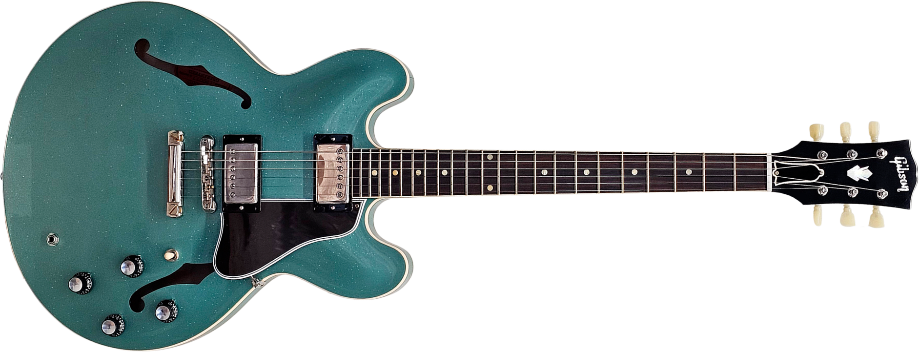 Gibson Custom Shop Es335 1961 Reissue 2h Ht Rw - Murphy Lab Inverness Green Sparkle - Guitarra eléctrica semi caja - Main picture