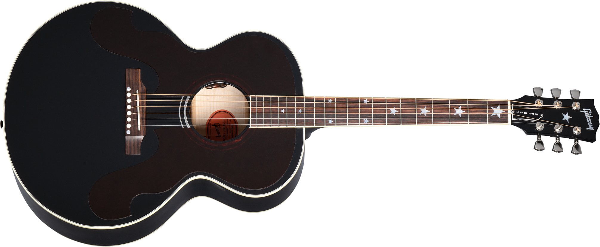 Gibson Custom Shop Everly Brothers J-180 Signature Jumbo Epicea Erable Rw - Ebony - Guitarra electro acustica - Main picture