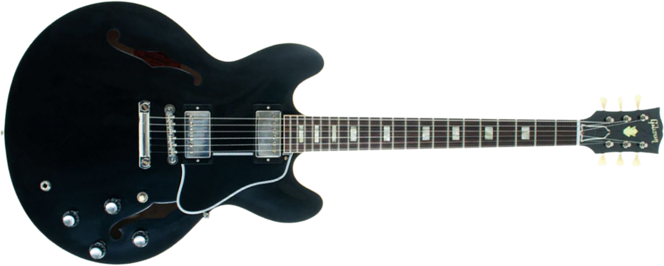 Gibson Custom Shop Historic Es-335 1964 Reissue 2h Ht Rw - Vos Ebony - Guitarra eléctrica semi caja - Main picture