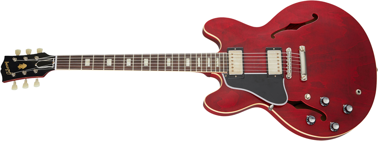 Gibson Custom Shop Historic Es-335 Reissue 1964 Lh Gaucher 2h Ht Rw - Vos Sixties Cherry - Guitarra electrica para zurdos - Main picture