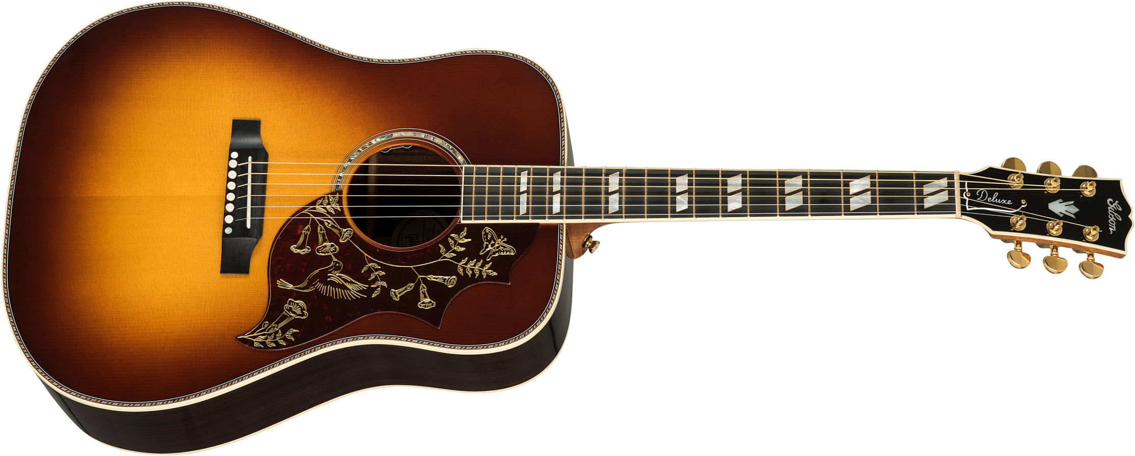 Gibson Custom Shop Hummingbird Deluxe Dreadnought Epicea Palissandre Eb - Rosewood Burst - Guitarra electro acustica - Main picture