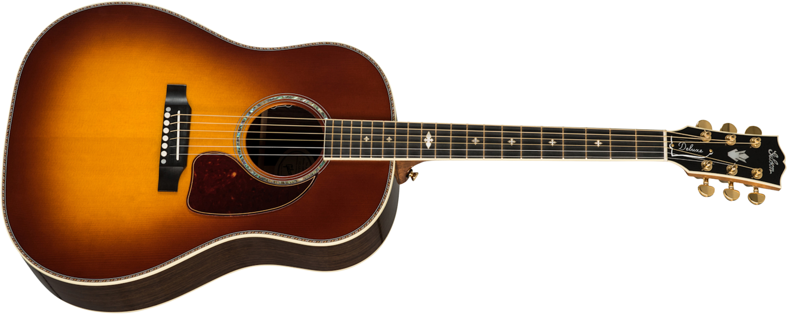 Gibson Custom Shop J-45 Deluxe Rosewood Dreadnought Epicea Palissandre Eb - Rosewood Burst - Guitarra acústica & electro - Main picture