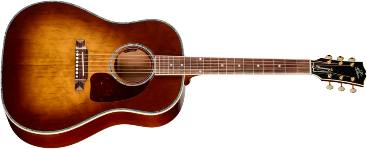 Gibson Custom Shop J45 Ann. Ltd Dreadnought Epicea Palissandre Rw - Cremona Burst - Guitarra folk - Main picture