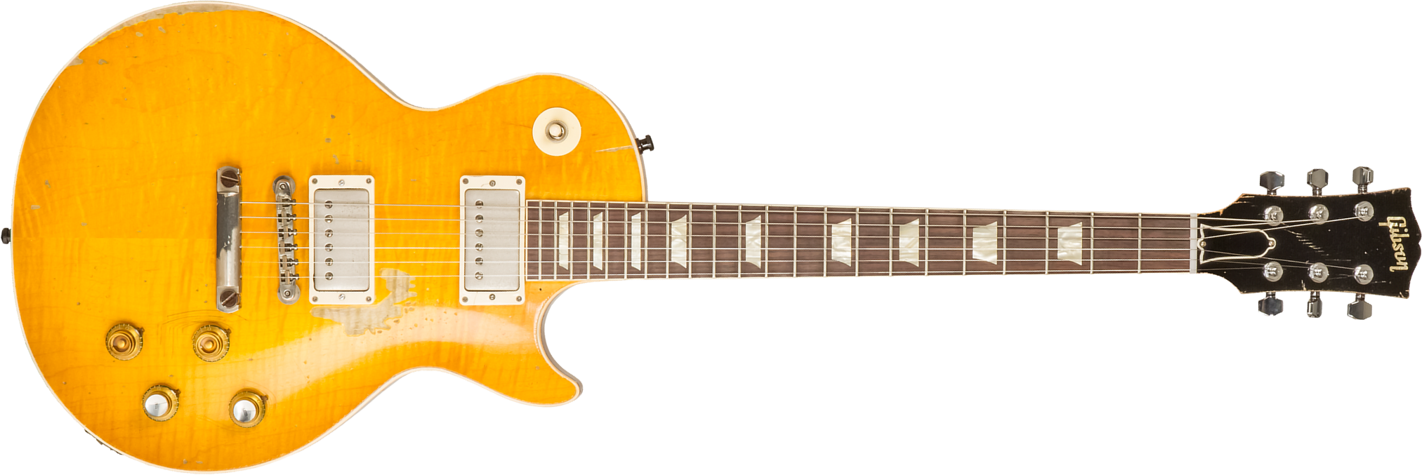 Gibson Custom Shop Kirk Hammett Les Paul Standard Greeny 2h Ht Rw #933631 - Murphy Lab Aged Greeny Burst - Guitarra eléctrica de corte único. - Main p