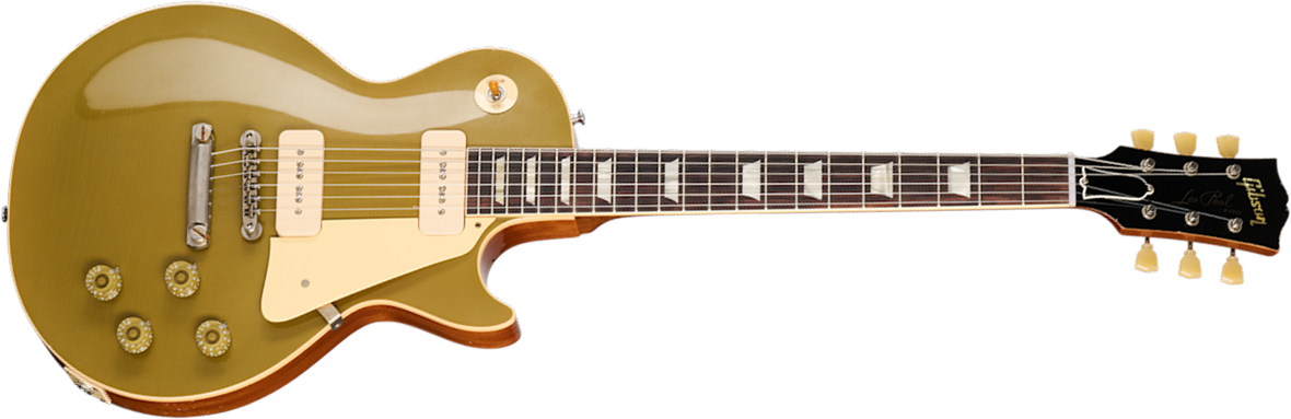 Gibson Custom Shop Les Paul 1955 Namm Show Commemorative 2s P90 Rw - Murphy Lab Light Aged Nugget Gold - Guitarra eléctrica de corte único. - Main pic