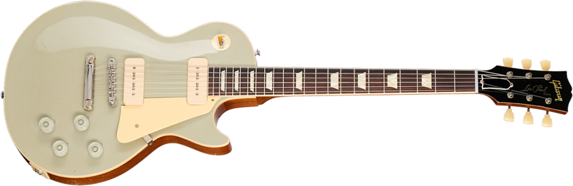 Gibson Custom Shop Les Paul 1955 Namm Show Commemorative 2s P90 Rw - Murphy Lab Light Aged Platinium - Guitarra eléctrica de corte único. - Main pictu