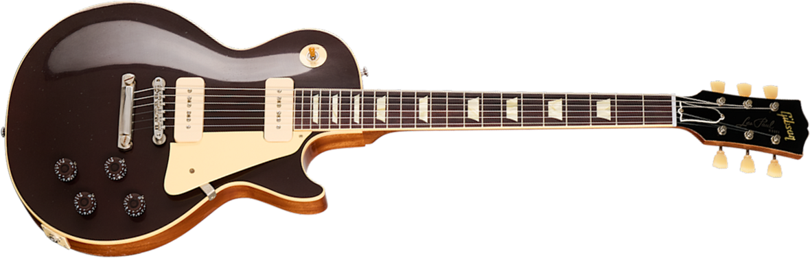 Gibson Custom Shop Les Paul 1955 Namm Show Commemorative 2s P90 Rw - Murphy Lab Light Aged Viceroy Brown - Guitarra eléctrica de corte único. - Main p