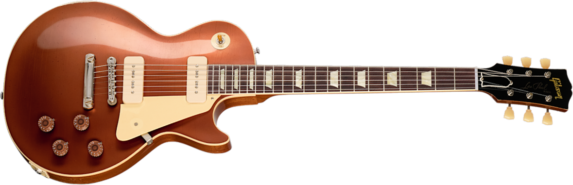 Gibson Custom Shop Les Paul 1955 Namm Show Commemorative 2s P90 Rw - Murphy Lab Light Aged Copper Iridescent - Guitarra eléctrica de corte único. - Ma