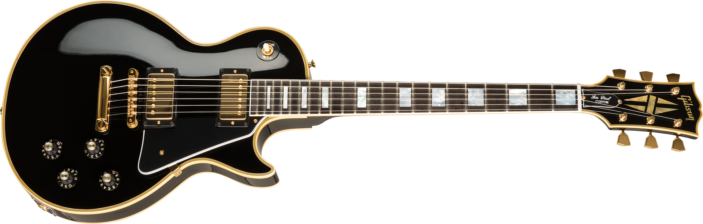 Gibson Custom Shop Les Paul Custom 1968 Reissue 2019 2h Ht Eb - Ebony - Guitarra eléctrica de corte único. - Main picture
