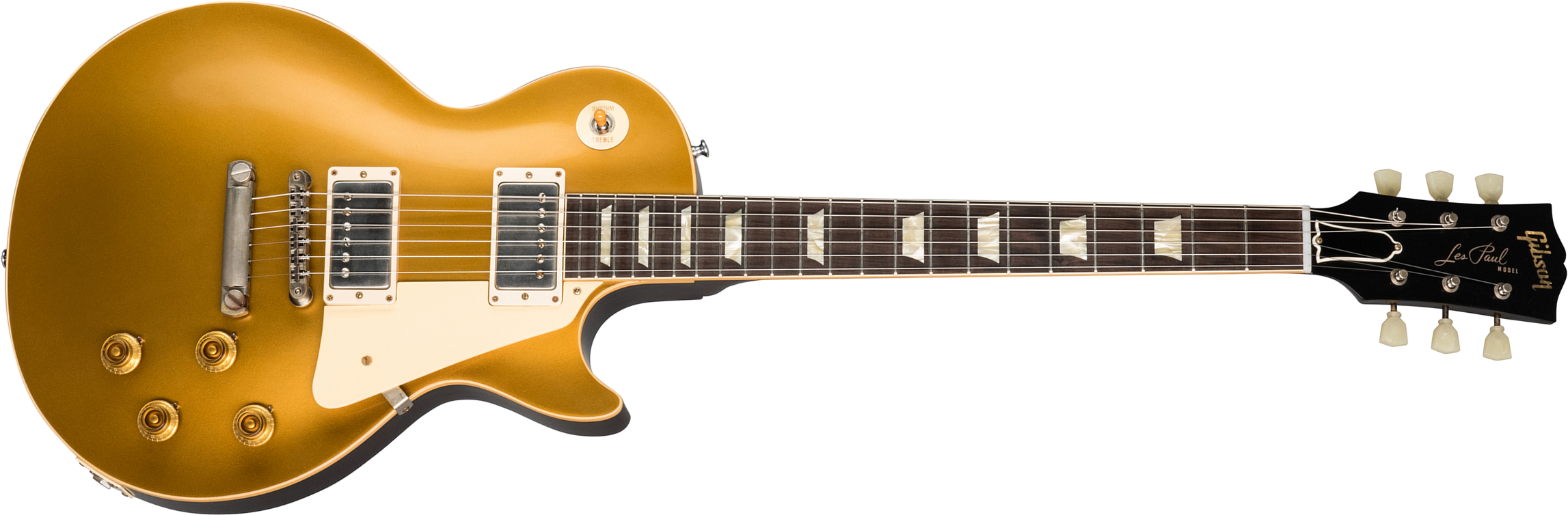Gibson Custom Shop Les Paul Goldtop 1957 Reissue 2019 2h Ht Rw - Vos Double Gold With Dark Back - Guitarra eléctrica de corte único. - Main picture