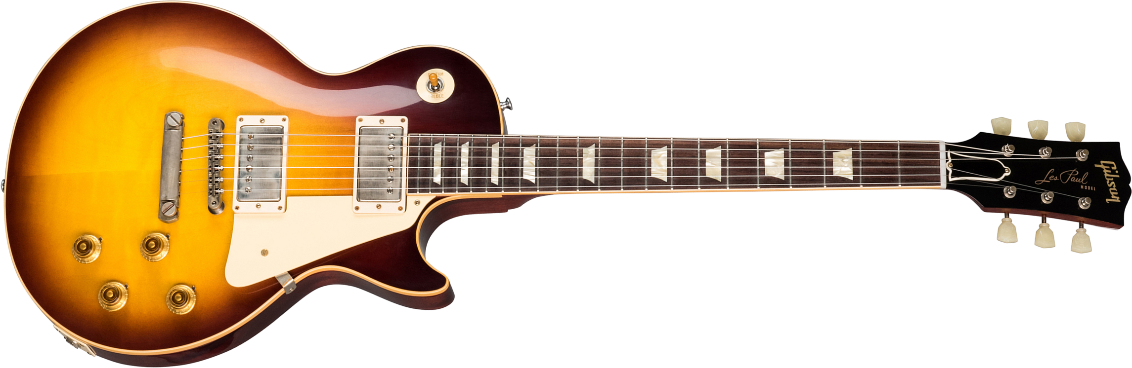 Gibson Custom Shop Les Paul Standard 1958 Reissue 2019 2h Ht Rw - Vos Bourbon Burst - Guitarra eléctrica de corte único. - Main picture