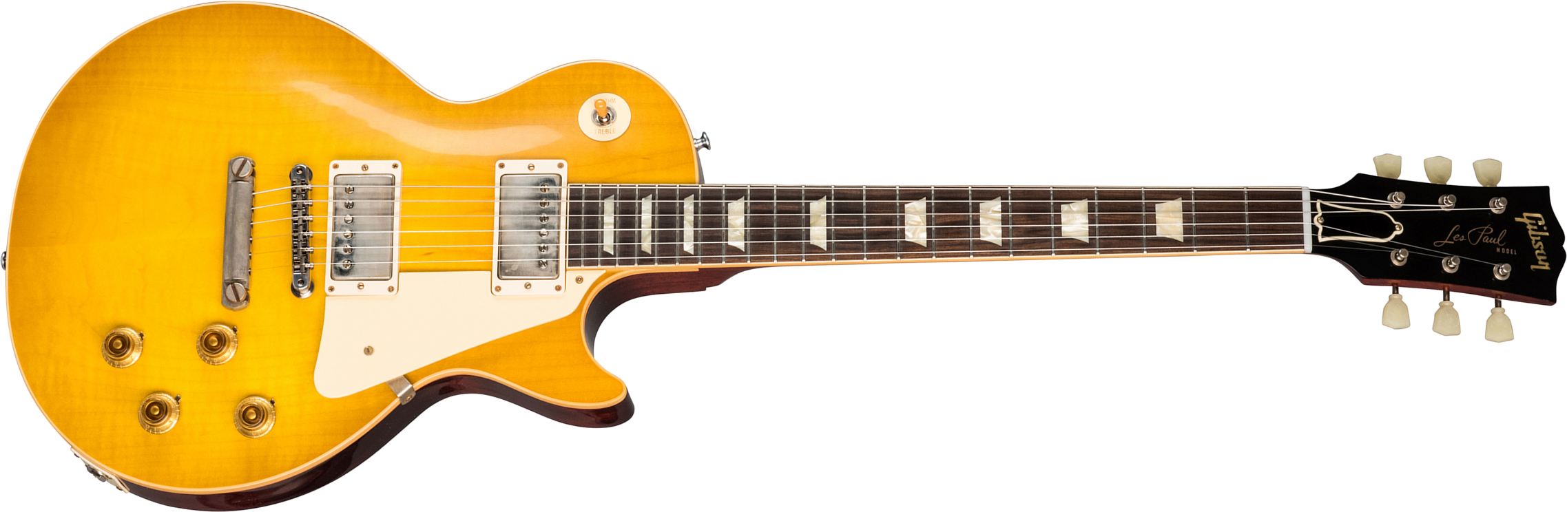 Gibson Custom Shop Les Paul Standard 1958 Reissue 2019 2h Ht Rw - Vos Lemon Burst - Guitarra eléctrica de corte único. - Main picture