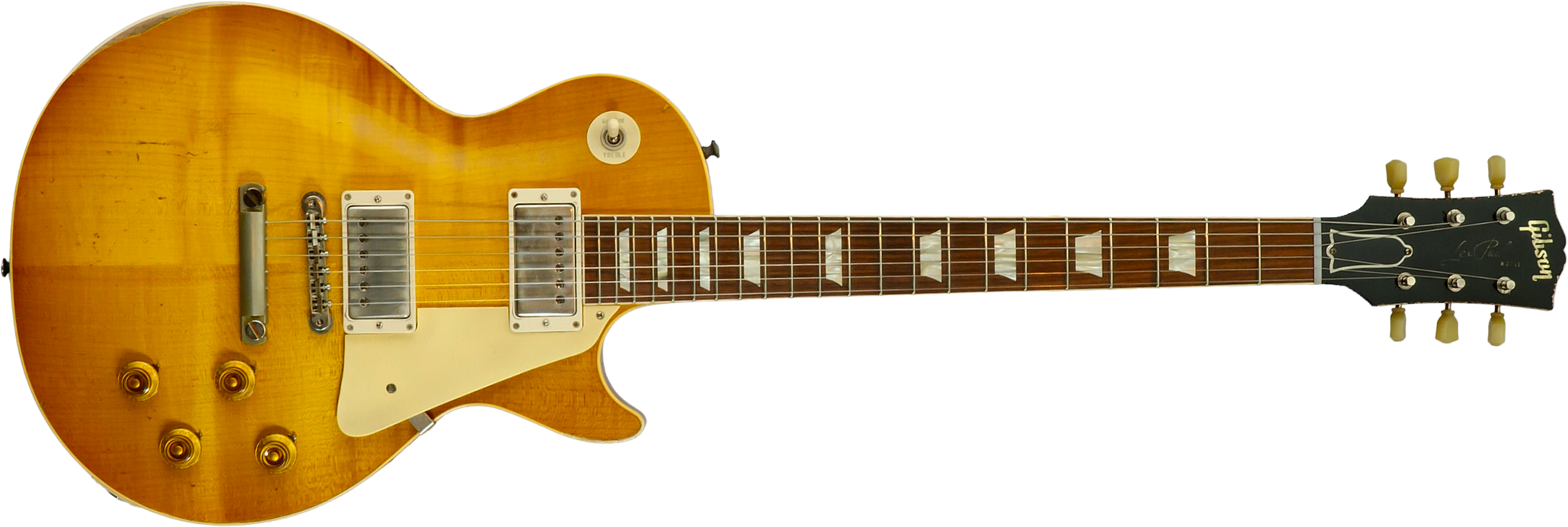 Gibson Custom Shop Les Paul Standard 1958 Reissue 2h Ht Rw #83205 - Murphy Lab Heavy Aged Lemon Burst - Guitarra eléctrica de corte único. - Main pict