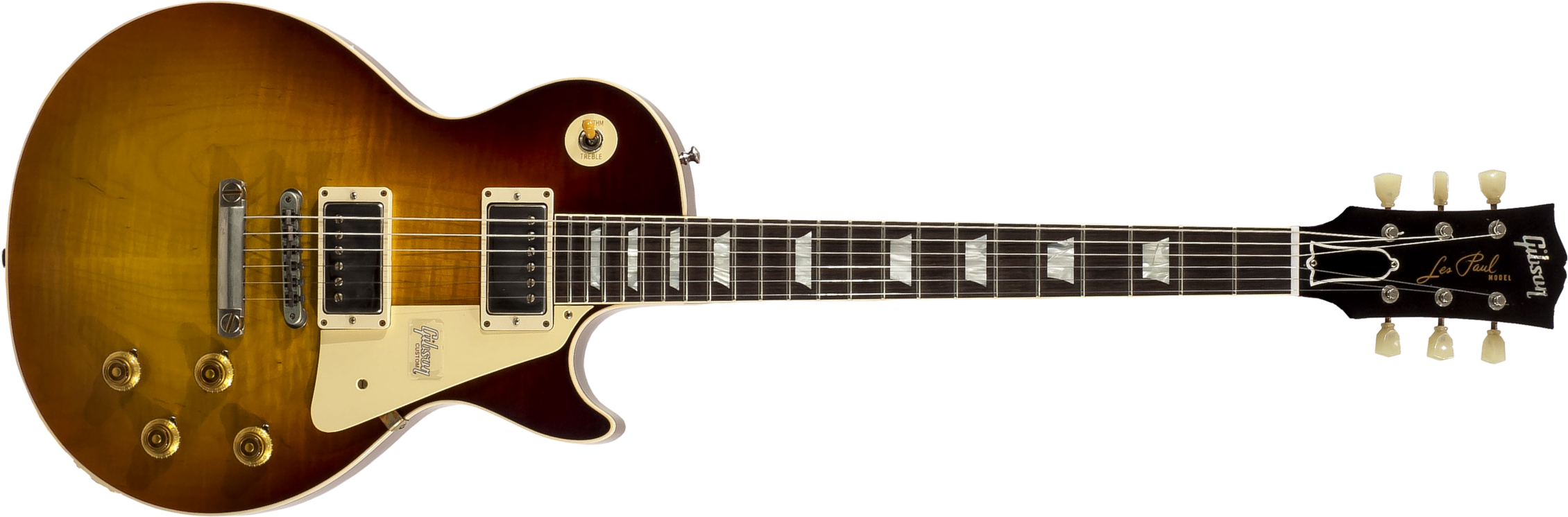 Gibson Custom Shop Les Paul Standard 1959 2h Ht Rw - Vos Dark Bourbon Fade - Guitarra eléctrica de corte único. - Main picture