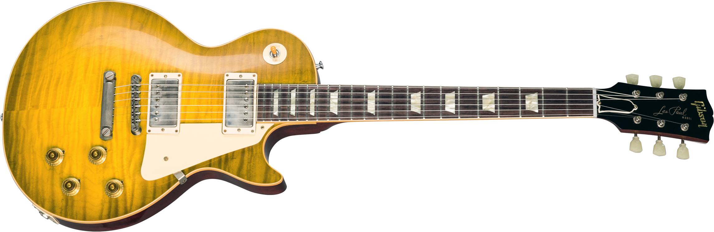Gibson Custom Shop Les Paul Standard 1959 60th Anniversary Bolivian Rw - Green Lemon Fade - Guitarra eléctrica de corte único. - Main picture