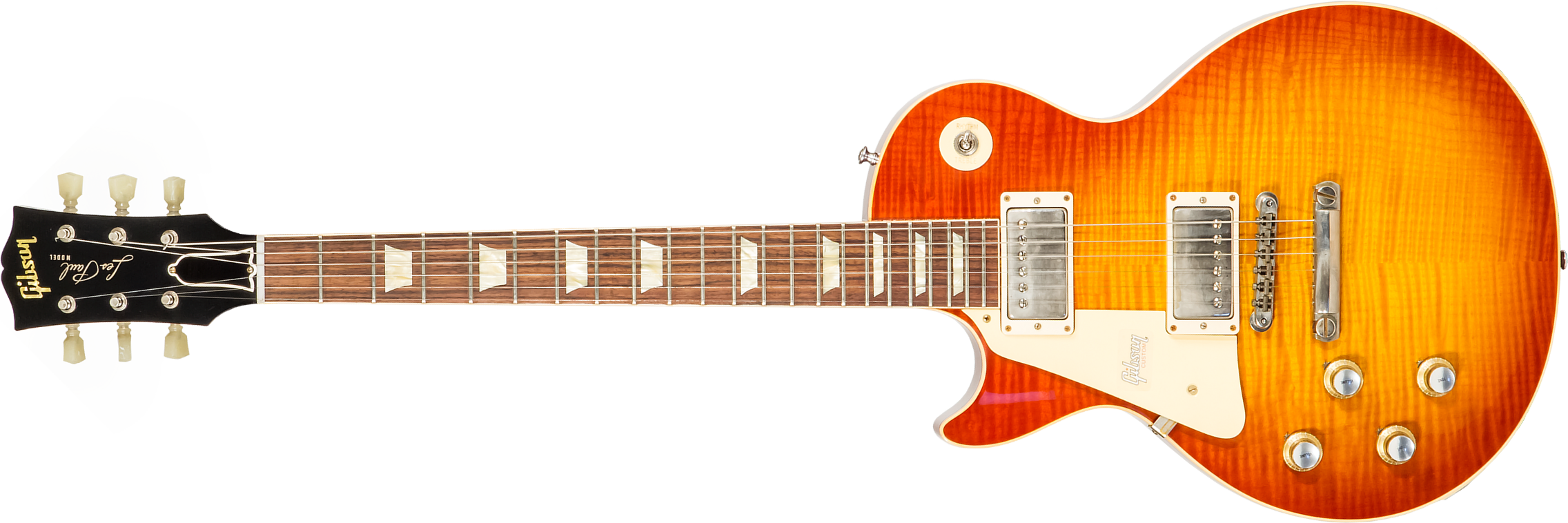 Gibson Custom Shop Les Paul Standard 1960 Reissue Lh Gaucher 2h Ht Rw #09122 - Vos Tangerine Burst - Guitarra electrica para zurdos - Main picture