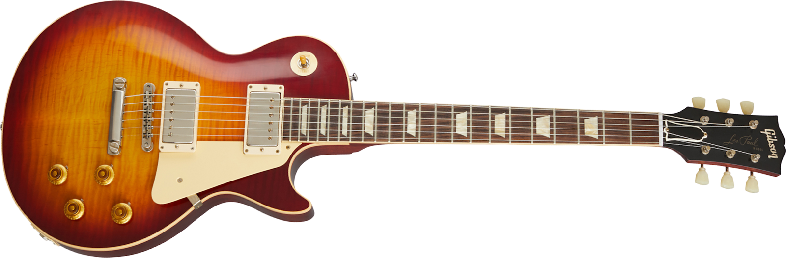 Gibson Custom Shop Les Paul Standard 1960 V1 60th Anniversary 2h Ht Rw - Vos Deep Cherry Sunburst - Guitarra eléctrica de corte único. - Main picture