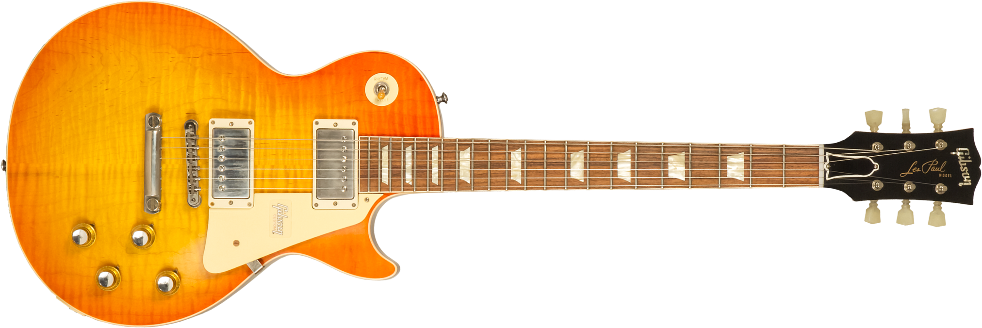 Gibson Custom Shop Les Paul Standard 1960 V2 60th Anniversary 2h Ht Rw #0600 - Vos Orange Lemon Fade - Guitarra eléctrica de corte único. - Main pictu