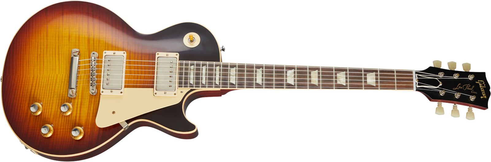 Gibson Custom Shop Les Paul Standard 1960 V3 60th Anniversary 2h Ht Rw - Vos Washed Bourbon Burst - Guitarra eléctrica de corte único. - Main picture