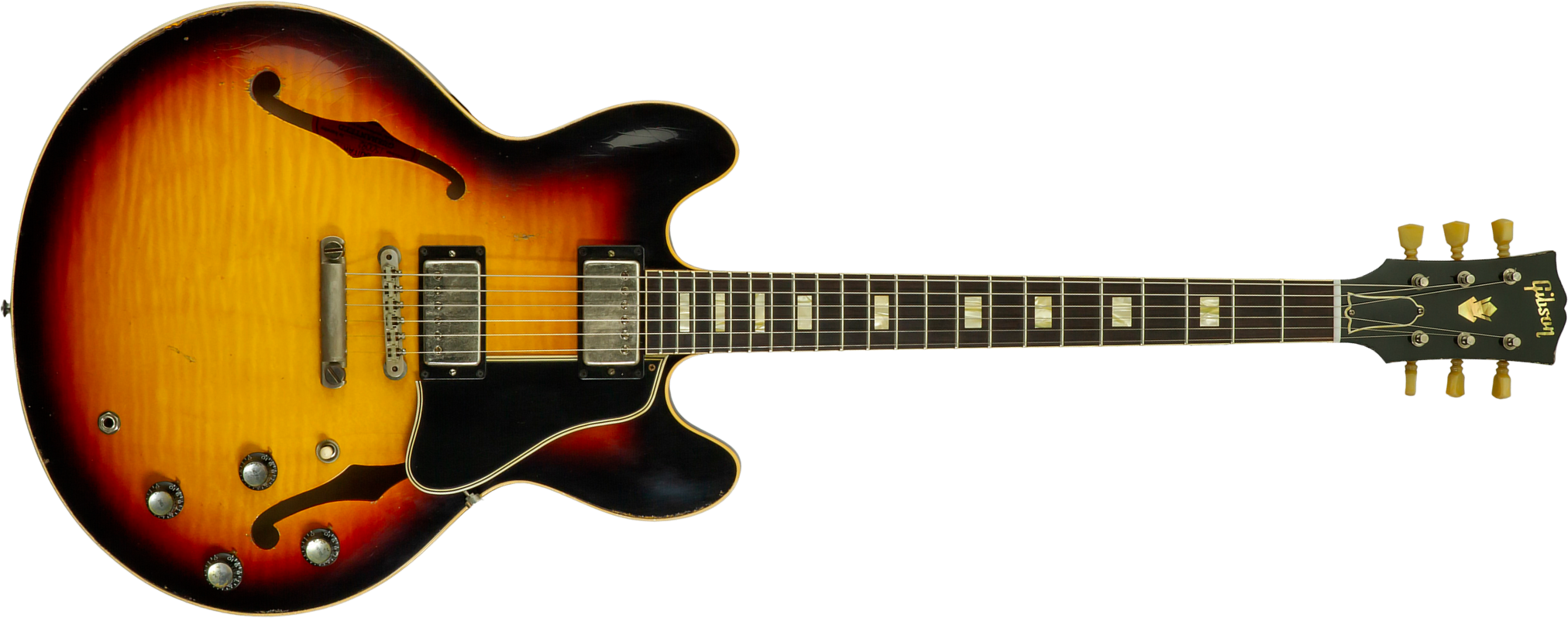 Gibson Custom Shop M2m Es335 1964 Reissue 2h Ht Rw #150092 - Murphy Lab Light Aged Vintage Burst - Guitarra eléctrica semi caja - Main picture