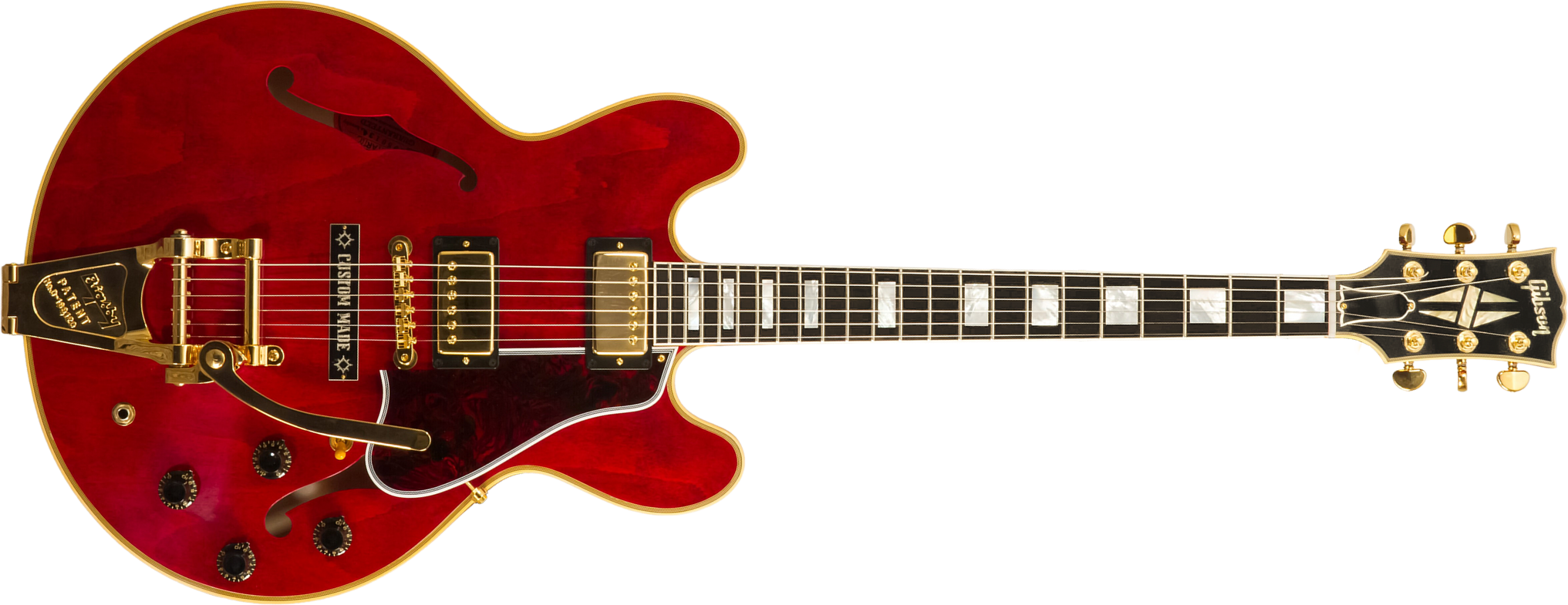 Gibson Custom Shop M2m Es355 1959 Bigsby Custom Made Plate 2h Trem Eb #a950134 - Vos 60s Cherry - Guitarra eléctrica semi caja - Main picture