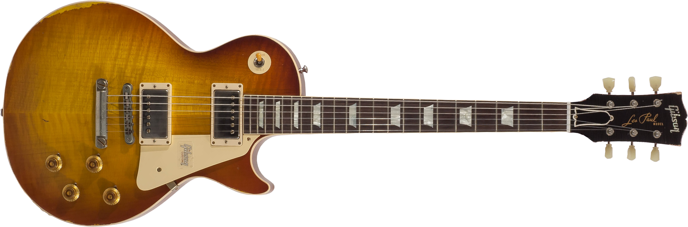 Gibson Custom Shop M2m Les Paul Standard 1958 2h Ht Rw #88149 - Heavy Aged Kentucky Bourbon Fade - Guitarra eléctrica de corte único. - Main picture