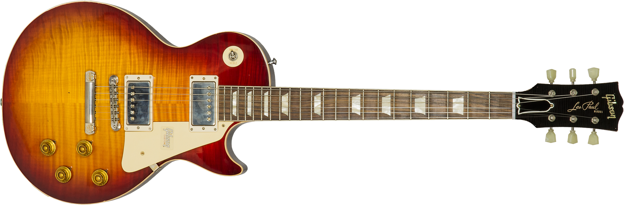 Gibson Custom Shop M2m Les Paul Standard 1958 2h Ht Rw #89889 - Aged Vintage Cherry Burst - Guitarra eléctrica de corte único. - Main picture