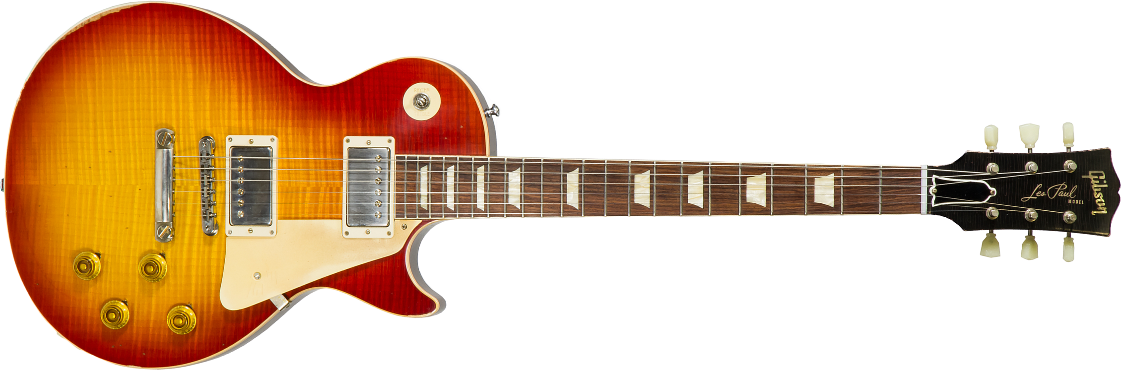 Gibson Custom Shop M2m Les Paul Standard 1958 Reissue 2019 2h Ht Rw #89849 - Heavy Aged First Burst - Guitarra eléctrica de corte único. - Main pictur