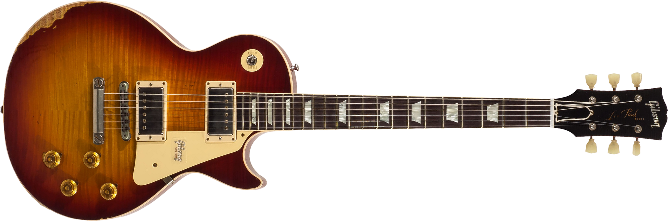 Gibson Custom Shop M2m Les Paul Standard 1959 2h Ht Rw #982206 - Heavy Aged Vintage Cherry Burst - Guitarra eléctrica de corte único. - Main picture