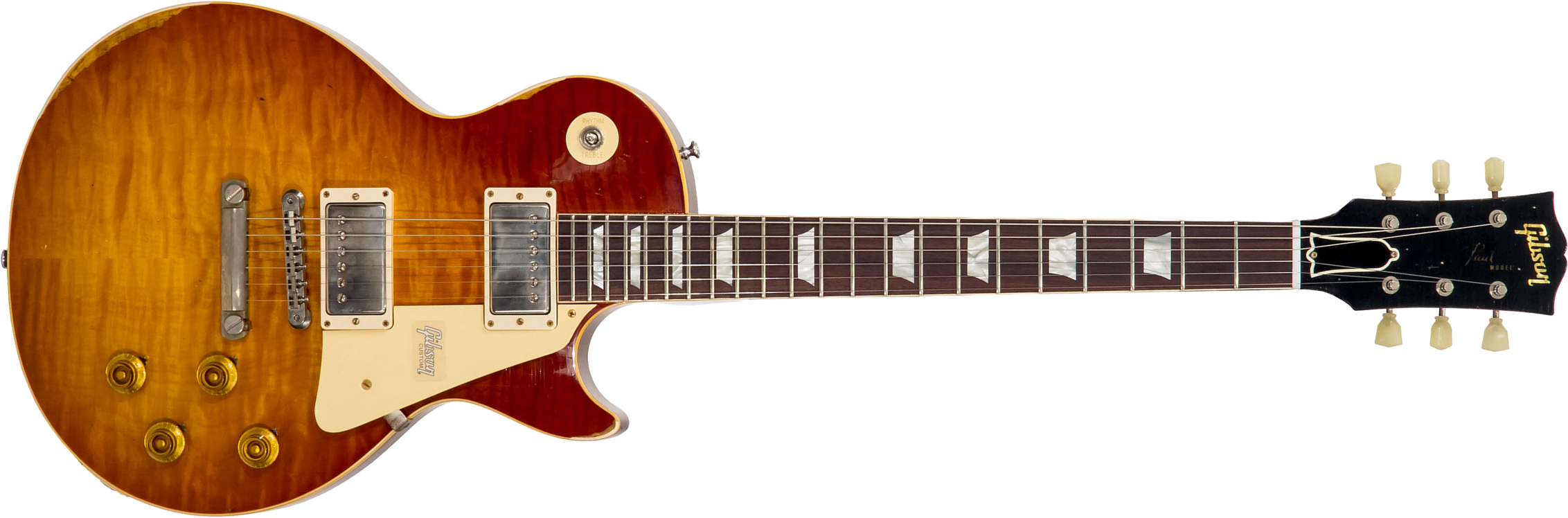 Gibson Custom Shop M2m Les Paul Standard 1959 2h Ht Rw #983303 - Ultra Aged New Orange Sunset Fade - Guitarra eléctrica de corte único. - Main picture
