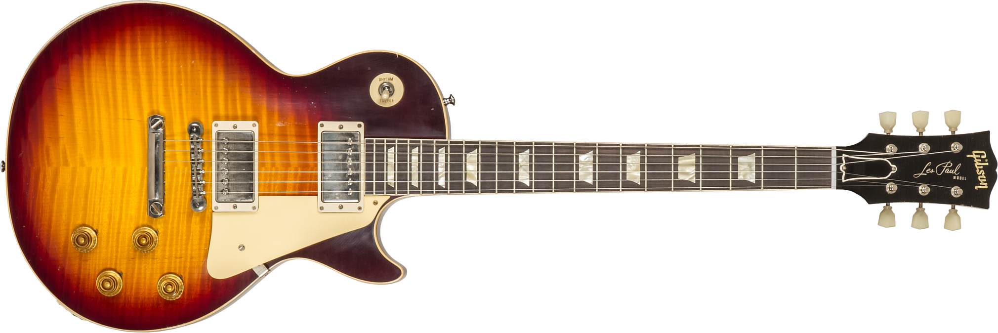 Gibson Custom Shop M2m Les Paul Standard 1959 Reissue 2h Ht Rw #932140 - Murphy Lab Light Aged Bourbon Burst - Guitarra eléctrica de corte único. - Ma