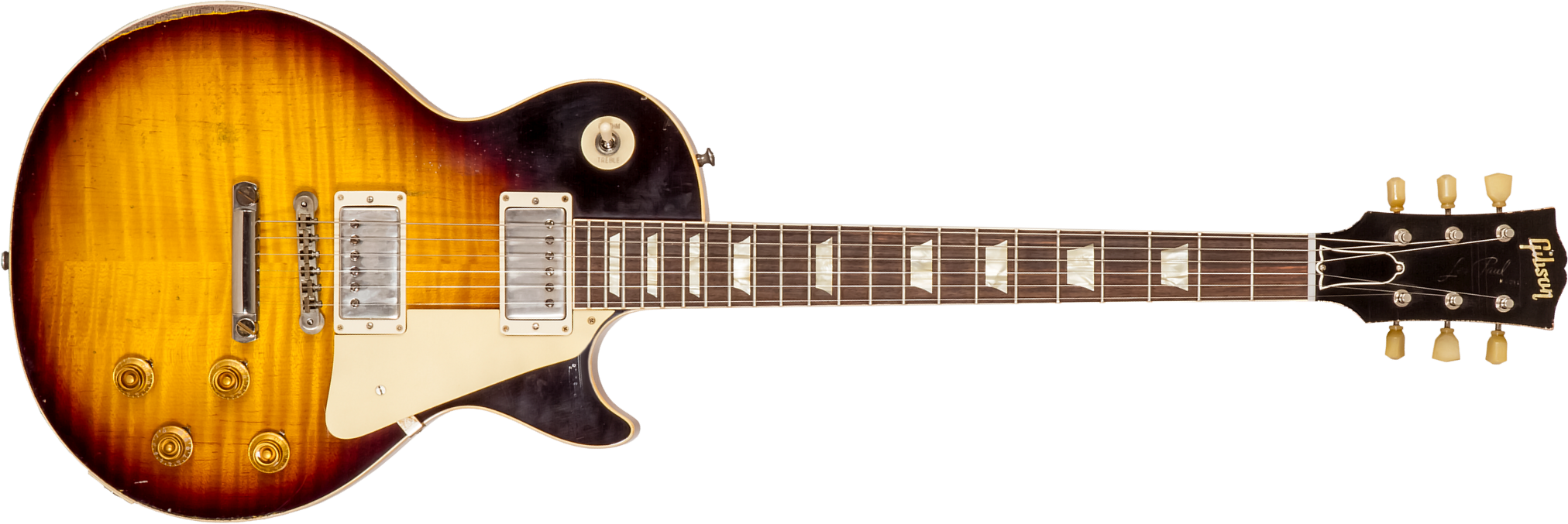Gibson Custom Shop M2m Les Paul Standard 1959 Reissue 2h Ht Rw #932158 - Ultra Heavy Aged Kindred Burst - Guitarra eléctrica de corte único. - Main pi