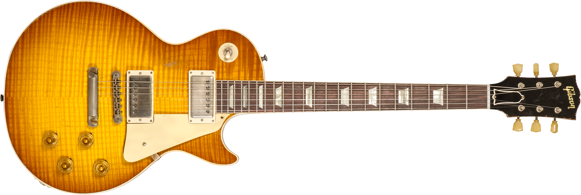 Gibson Custom Shop M2m Les Paul Standard 1959 Reissue 2h Ht Rw #934257 - Murphy Lab Heavy Aged Golden Poppy Burst - Guitarra eléctrica de corte único.