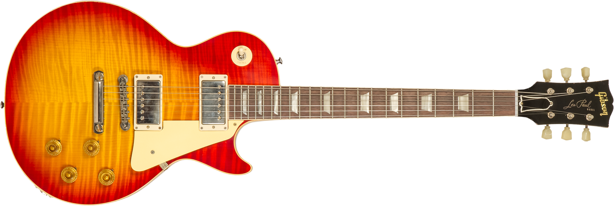 Gibson Custom Shop M2m Les Paul Standard 1959 Reissue 2h Ht Rw #94389 - Murphy Lab Light Aged Washed Cherry Sunburst - Guitarra eléctrica de corte úni
