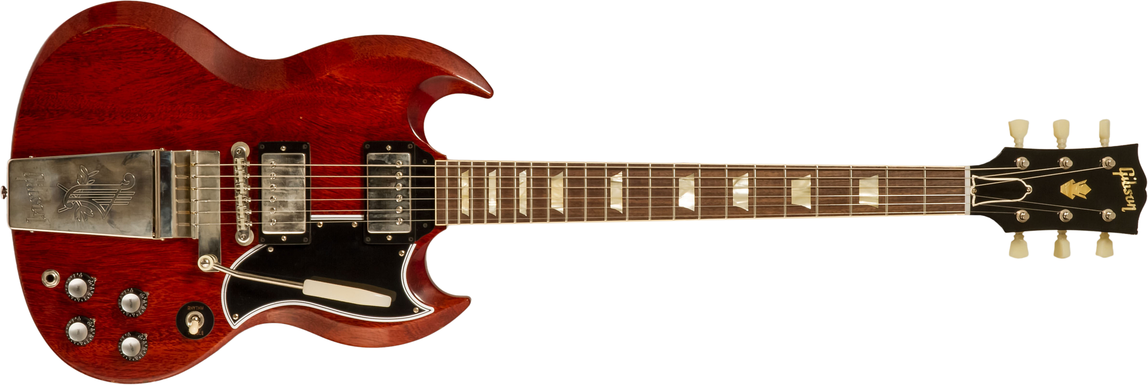 Gibson Custom Shop M2m Sg Standard 1964 Reissue 2h Ht Rw #301584 - Murphy Lab Light Aged Vintage Cherry - Guitarra eléctrica de doble corte - Main pic
