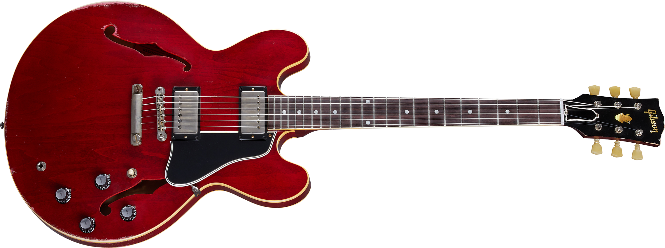 Gibson Custom Shop Murphy Lab Es-335 1961 Reissue 2h Ht Rw - Heavy Aged Sixties Cherry - Guitarra eléctrica semi caja - Main picture