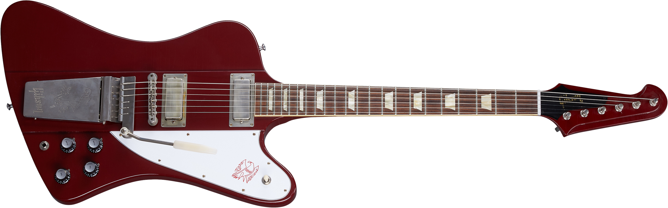 Gibson Custom Shop Murphy Lab Firebird 1963 Maestro Reissue Trem 2mh Rw - Ultra Light Aged Ember Red - Guitarra electrica retro rock - Main picture
