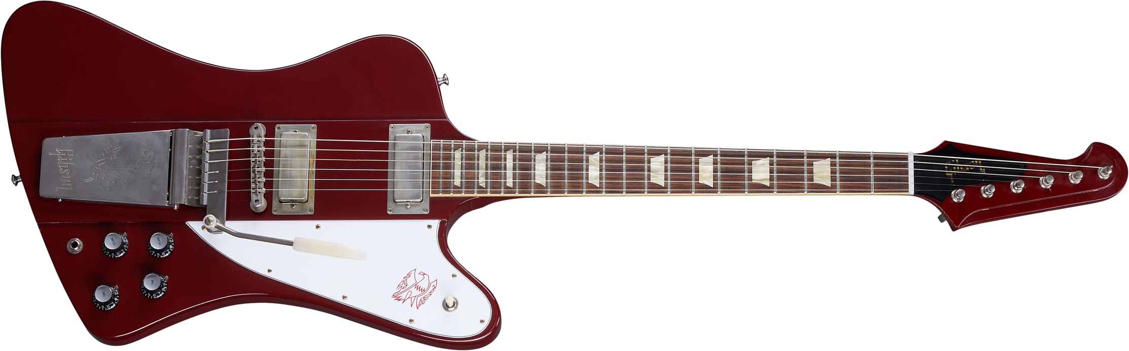 Gibson Custom Shop Murphy Lab Firebird 1963 Maestro Reissue Trem 2mh Rw - Light Aged Cardinal Red - Guitarra electrica retro rock - Main picture