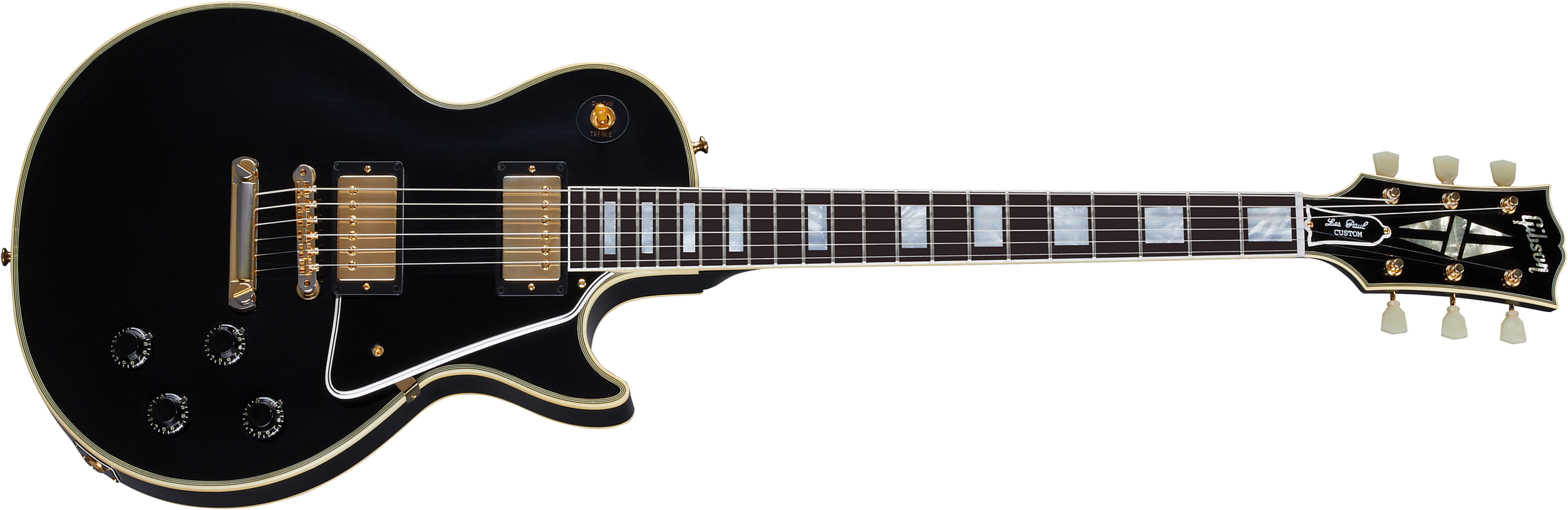 Gibson Custom Shop Murphy Lab Les Paul Custom 1957 2-pickups Reissue 2h Ht Eb - Ultra Light Aged Ebony - Guitarra eléctrica de corte único. - Main pic