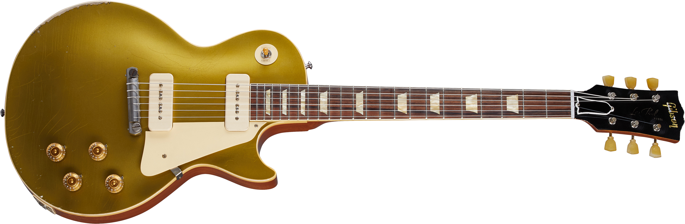 Gibson Custom Shop Murphy Lab Les Paul Goldtop 1954 Reissue 2p90 Ht Rw - Heavy Aged Double Gold - Guitarra eléctrica de corte único. - Main picture