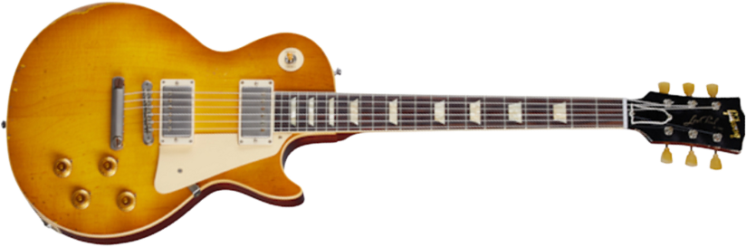 Gibson Custom Shop Murphy Lab Les Paul Standard 1958 Reissue 2h Ht Rw - Heavy Aged Lemon Burst - Guitarra eléctrica de corte único. - Main picture