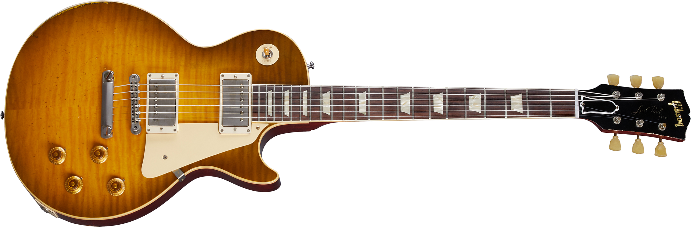 Gibson Custom Shop Murphy Lab Les Paul Standard 1959 Reissue 2h Ht Rw - Heavy Aged Golden Poppy Burst - Guitarra eléctrica de corte único. - Main pict