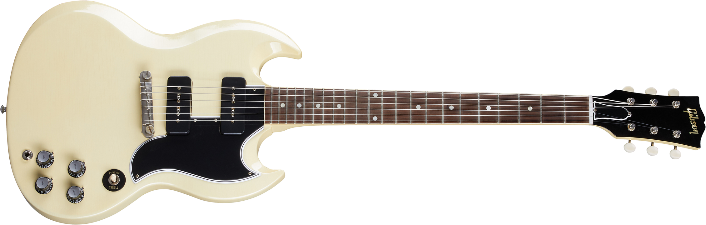 Gibson Custom Shop Murphy Lab Sg Special 1963 Reissue 2p90 Ht Rw - Ultra Light Aged Classic White - Guitarra eléctrica de doble corte - Main picture