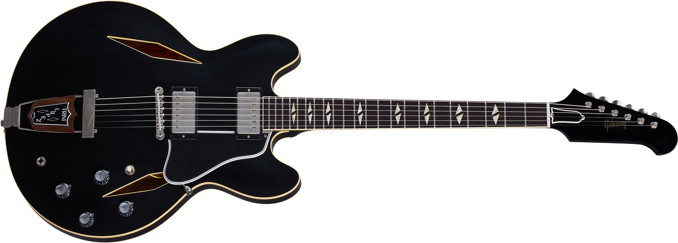 Gibson Custom Shop Murphy Lab Trini Lopez Standard 1964 2h Ht Rw - Ultra Light Aged Ebony - Guitarra eléctrica semi caja - Main picture